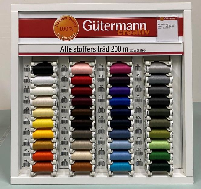 Hovedbilde Gütermann No. 100 Polyester 200m sytråd