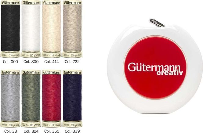 Hovedbilde Gütermann Polyester 8x100m + Målband