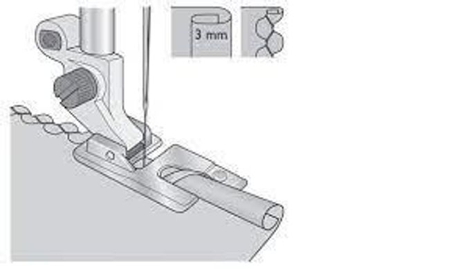 Hovedbilde Husqvarna Trykkfot Faldefot 3mm