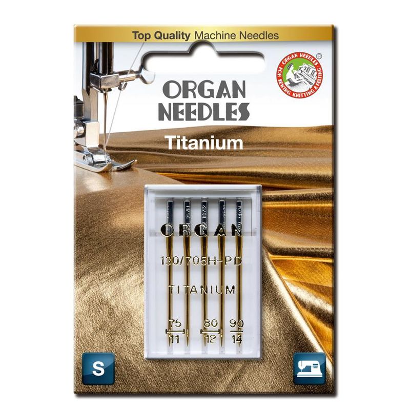 Organ Titanium Nål #75-90 5pk